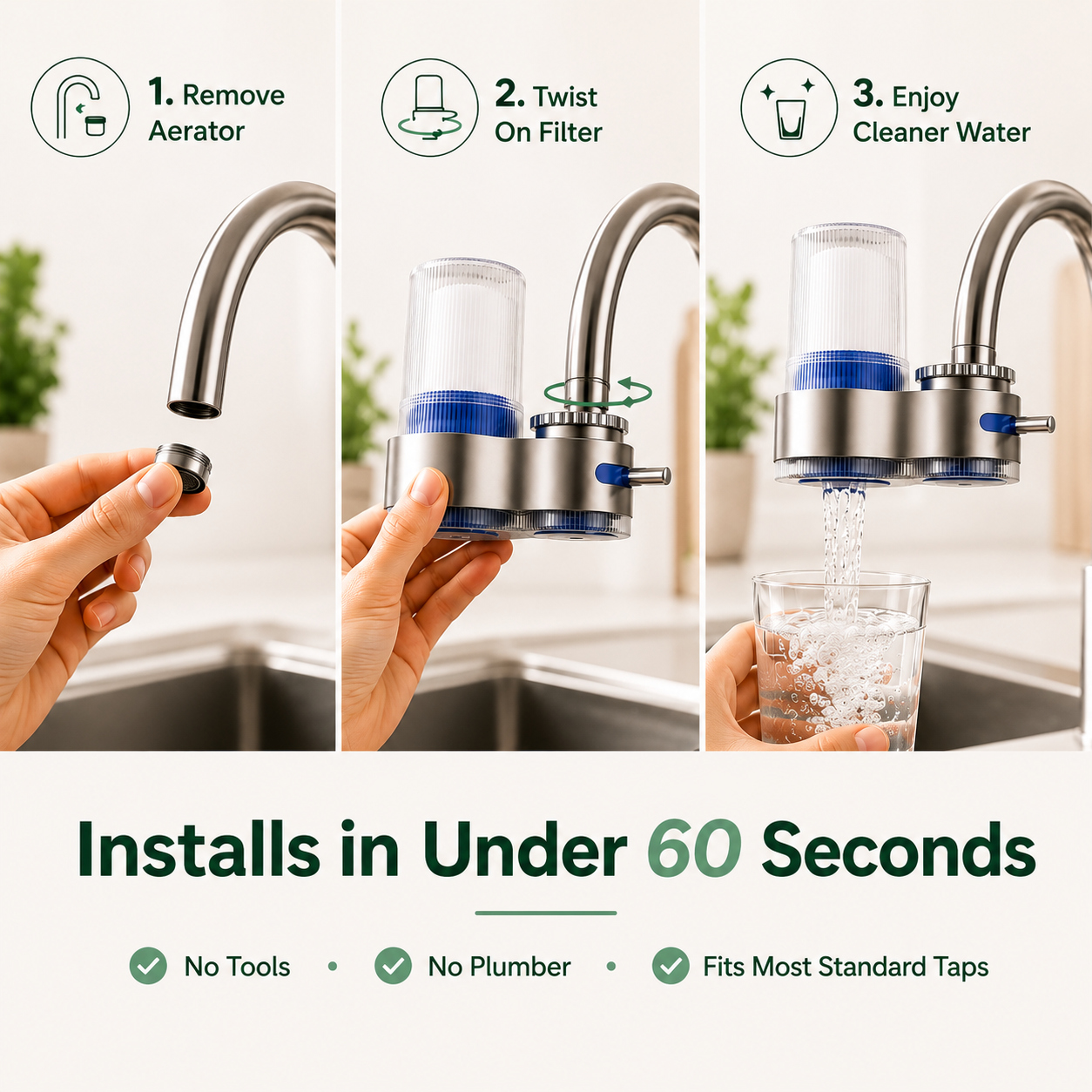 Healvoro™ Stainless Steel Tap Water Filter